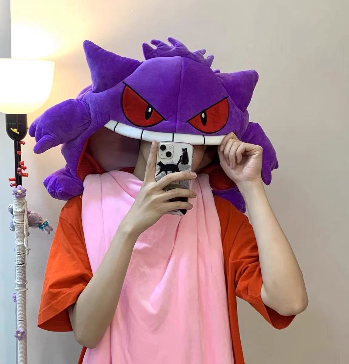 Funny Anime Gengar Pillow & Blanket