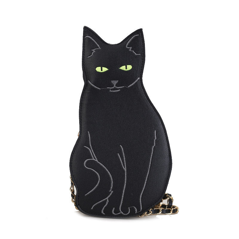 Fashion Black Cat Design Crossbody Bag