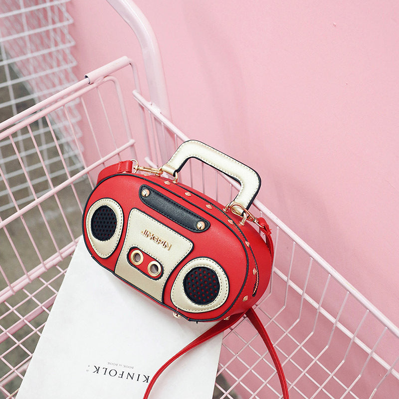 Radio Design PU Leather Handbag Shoulder Bag