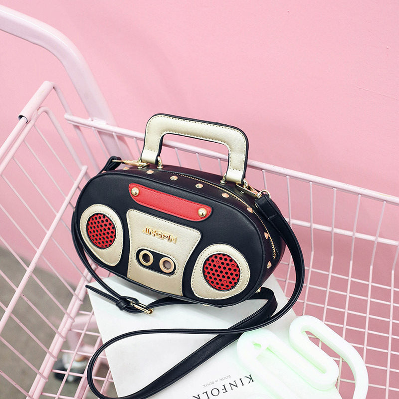 Radio Design PU Leather Handbag Shoulder Bag