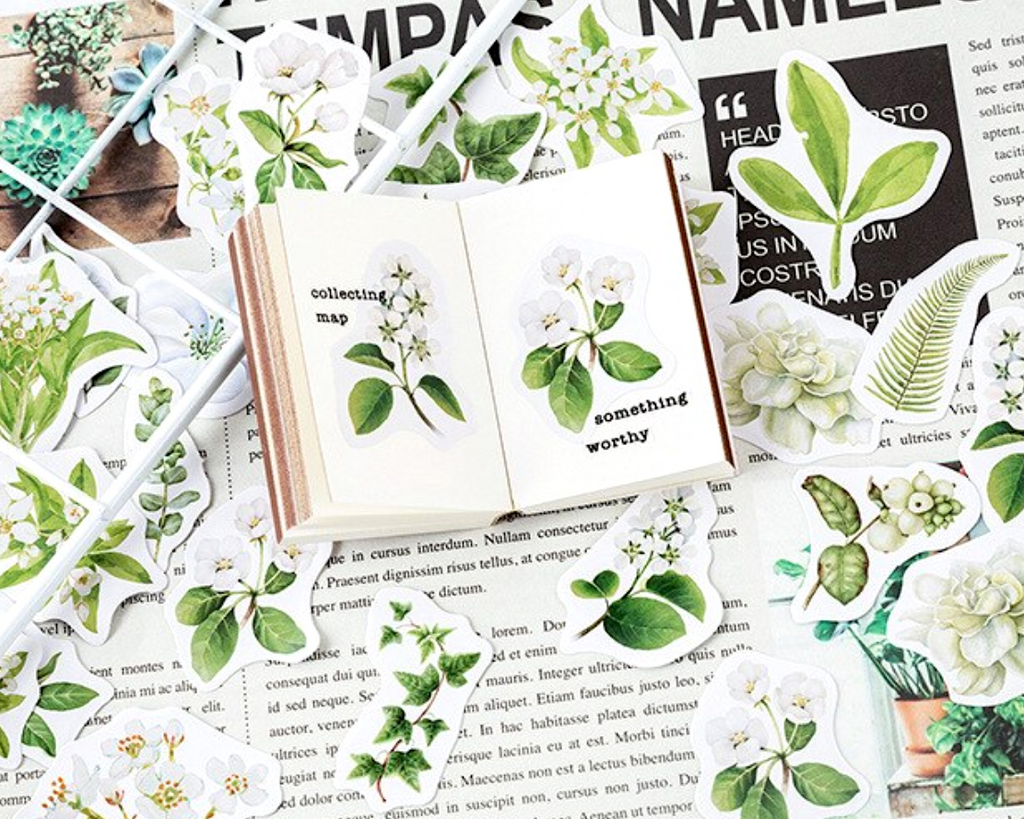 Jasmine Flower Paper Stickers