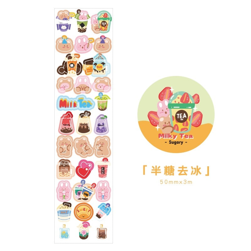 1 Roll Pleasant Kawaii Journal Stickers