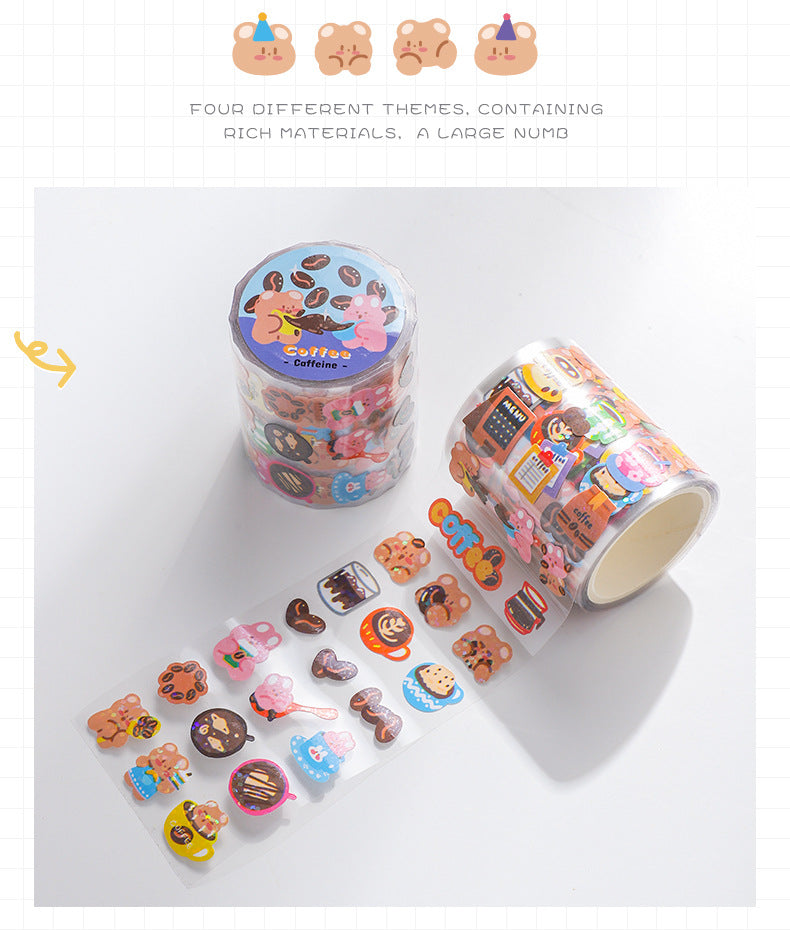 1 Roll Pleasant Kawaii Journal Stickers