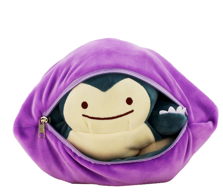 Kawaii Snorlax Ditto Deformable Pillow