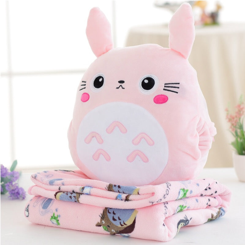 Kawaii Totoro Pillow & Blanket