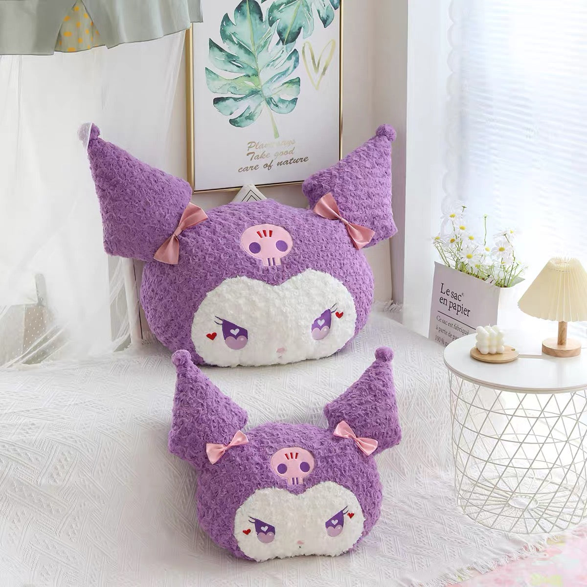 purple kuromi cushion pillow