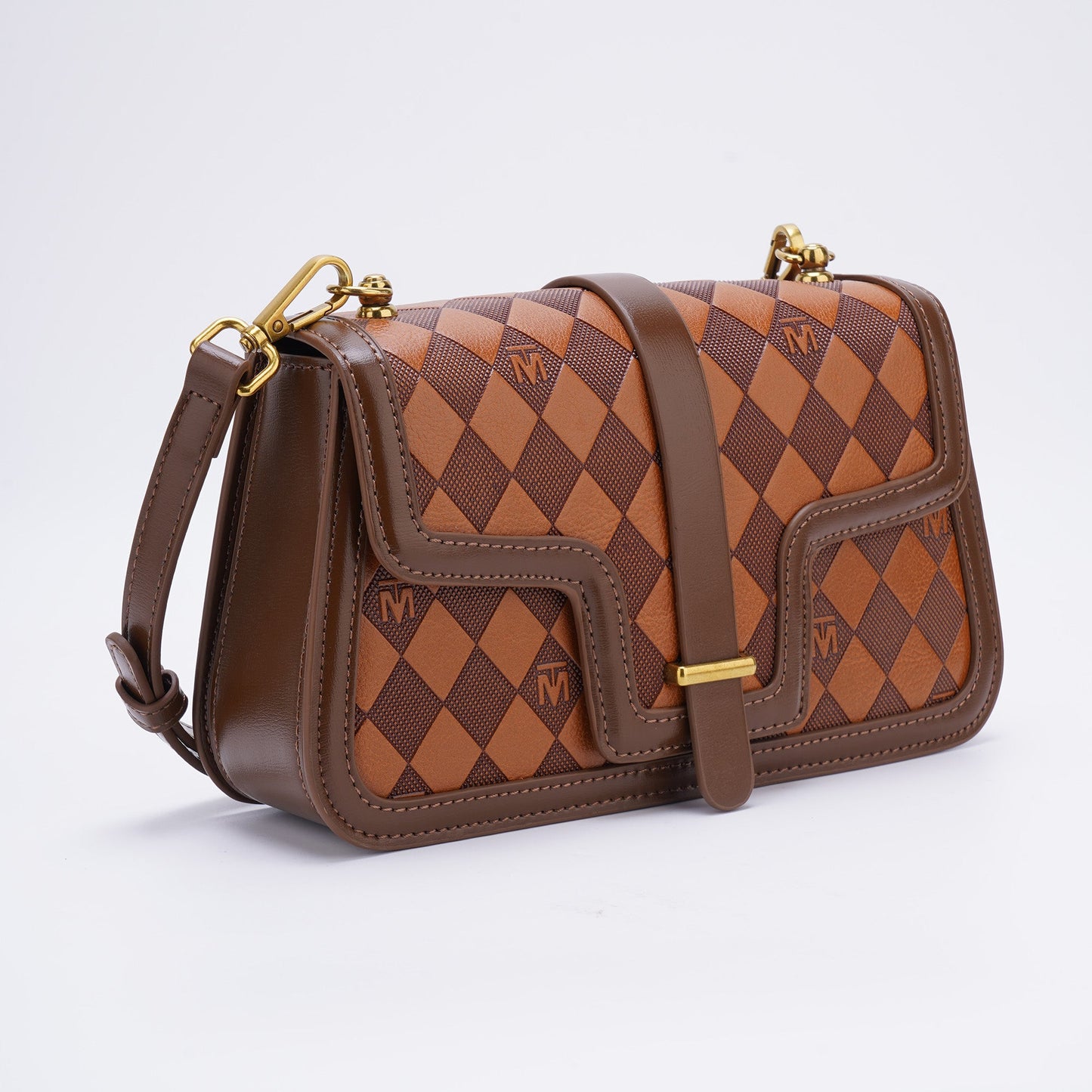 Women's Checkerboard Messenger Shoulder bag/Crossbody Bag