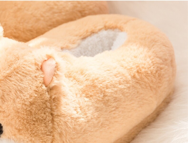 Chubby Hamster Plush Slippers