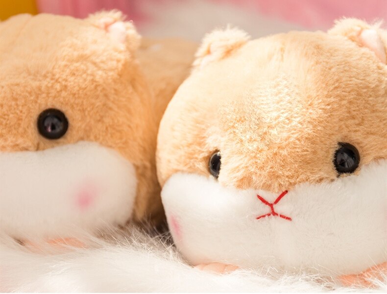 Chubby Hamster Plush Slippers