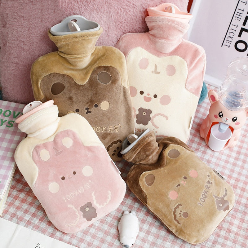 500/1000ml Kawaii Bear Hot Water Bottle-2