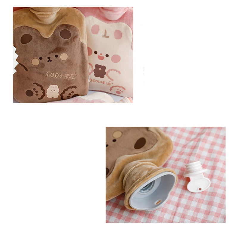 500/1000ml Kawaii Bear Hot Water Bottle-7