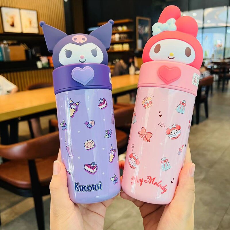 Sanrio Anime Character Thermal Water Bottle-Buy One Get 1 Free Lunch Box