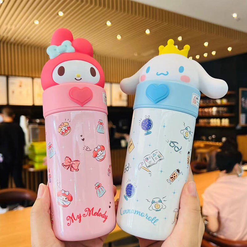 Sanrio Anime Character Thermal Water Bottle-Buy One Get 1 Free Lunch Box