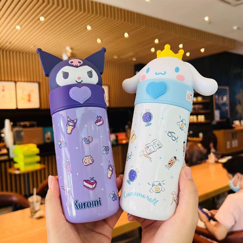 Sanrio Anime Character Thermal Water Bottle-Buy One Get 1 Free Lunch Box