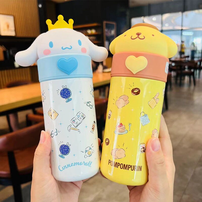 Sanrio Anime Character Thermal Water Bottle-Buy One Get 1 Free Lunch Box