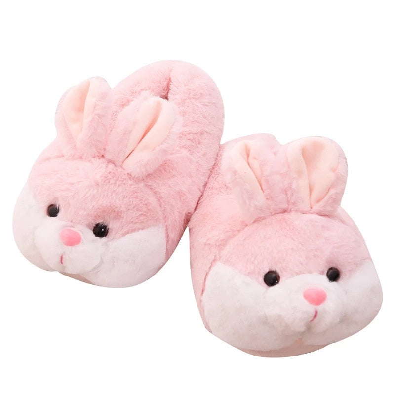 Kawaii Fluffy Bunny Plush Slippers