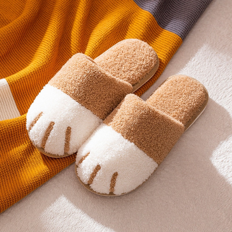 Cozy Fluffy Cat Claw Slippers