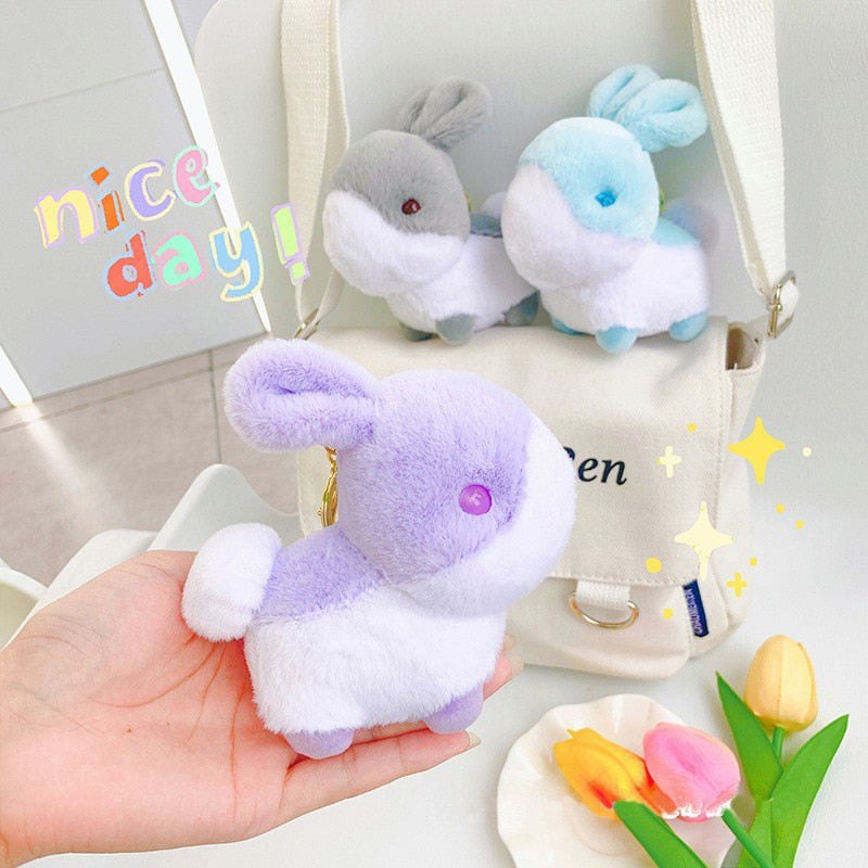 Kawaii Pastel Bunny Plush Keychain