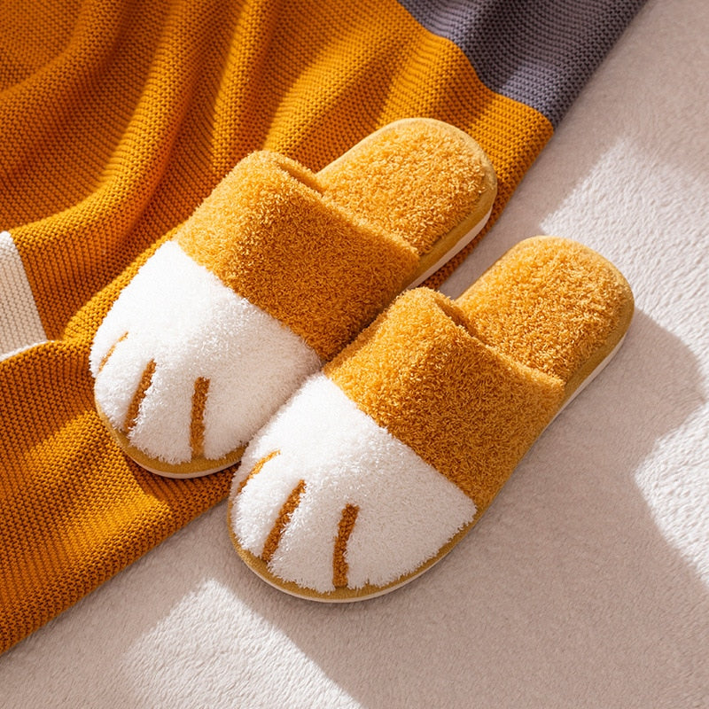 Cozy Fluffy Cat Claw Slippers