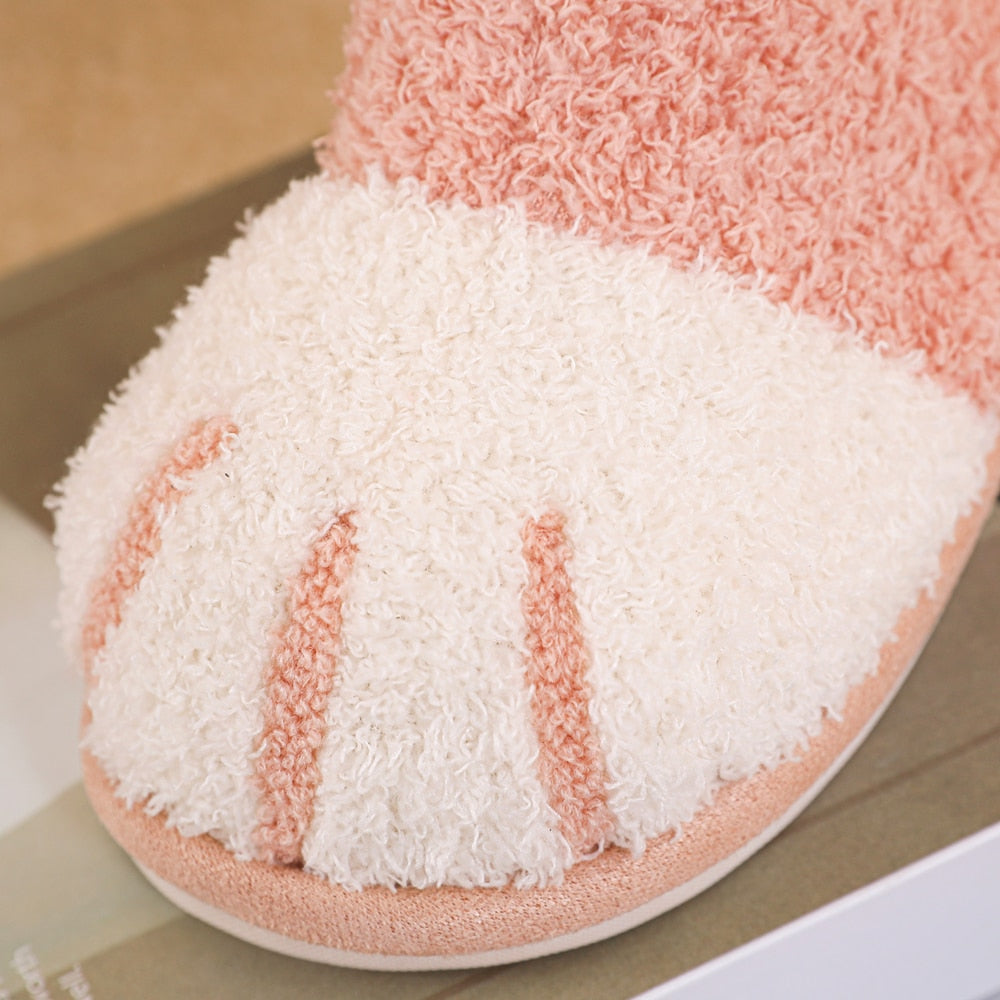 Cozy Fluffy Cat Claw Slippers