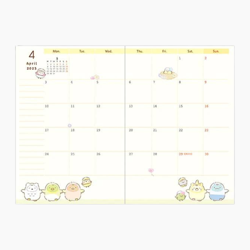 San-X 2023 Sumikko Gurashi Schedule Book - Small