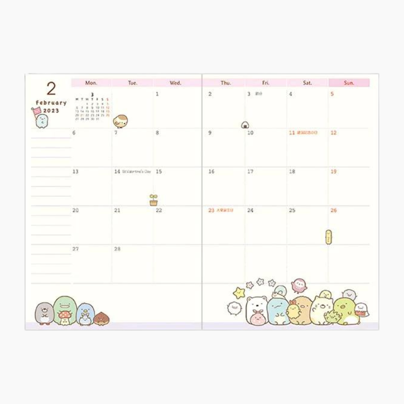 San-X 2023 Sumikko Gurashi Schedule Book - Small