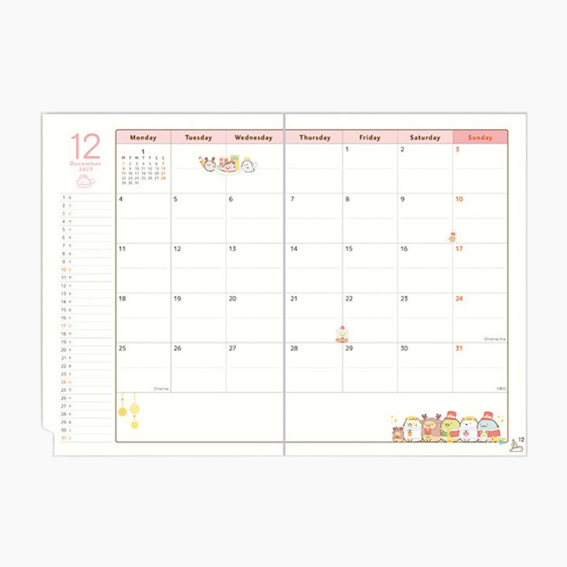 San-X 2023 Sumikko Gurashi Schedule Book - Travel