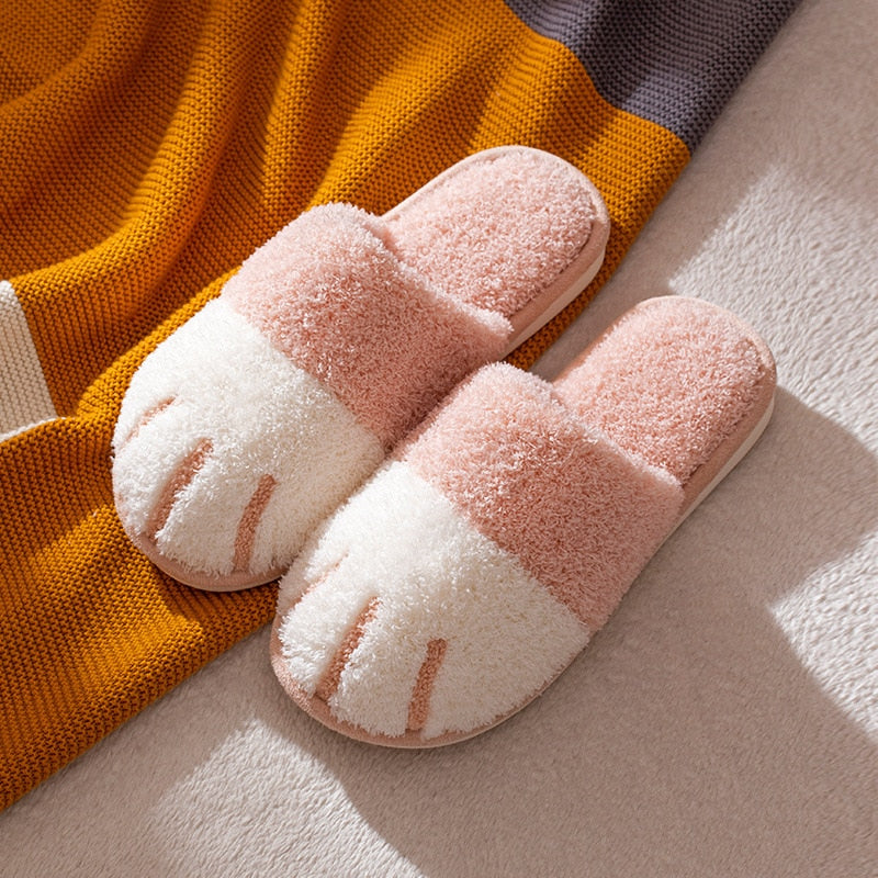 Cozy Fluffy Cat Claw Slippers