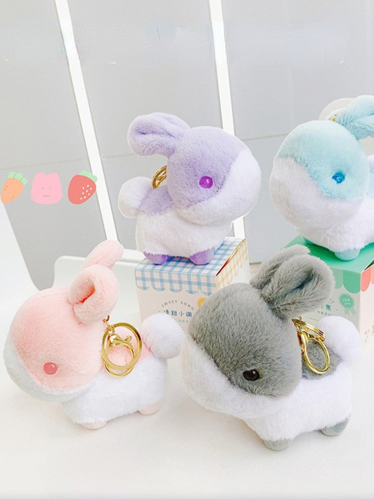 Kawaii Pastel Bunny Plush Keychain