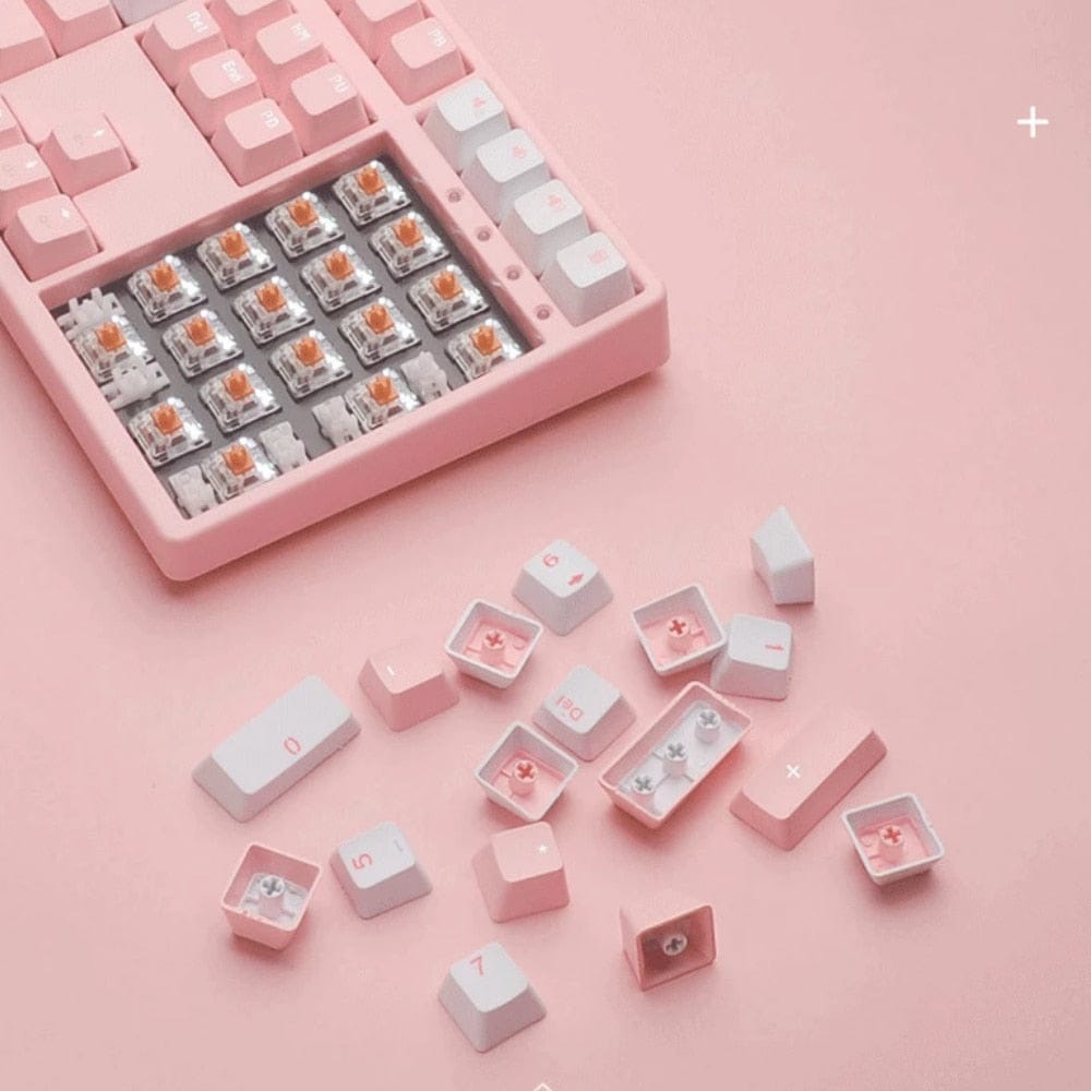 Classic Pink Mechanical Keyboard USB Wired