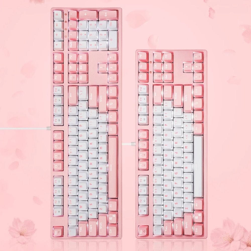 Classic Pink Mechanical Keyboard USB Wired