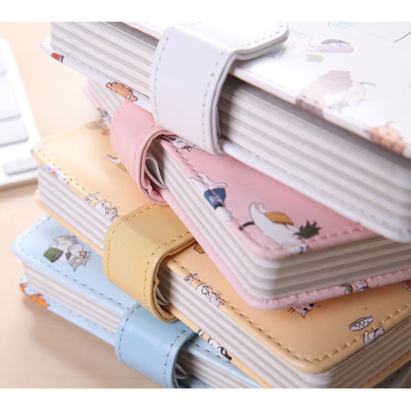 Cute Kawaii Cat Leather Notebook null The Kawaii Shoppu