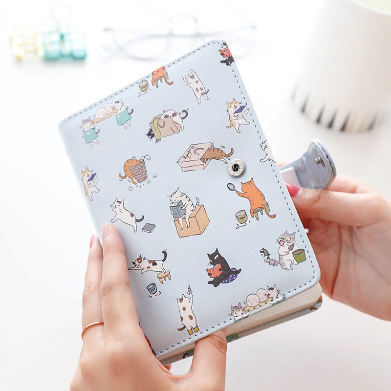 Cute Kawaii Cat Leather Notebook null The Kawaii Shoppu