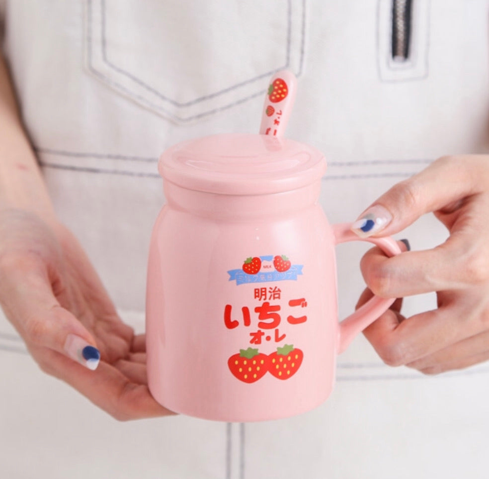 cute strawberry mug