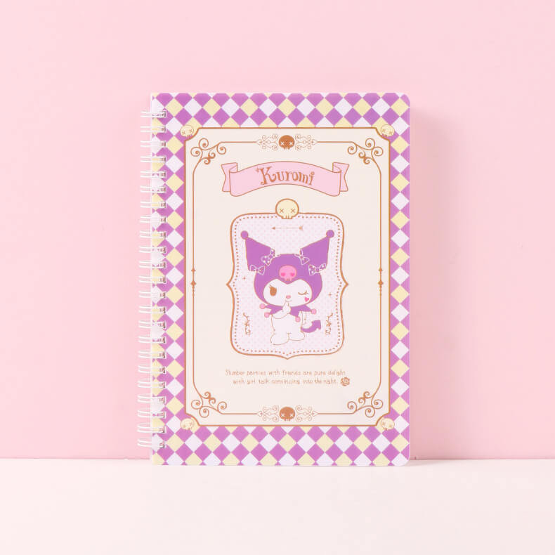 kawaii-campus-checkered-pattern-kuromi-spiral-binder-notbooks-a5