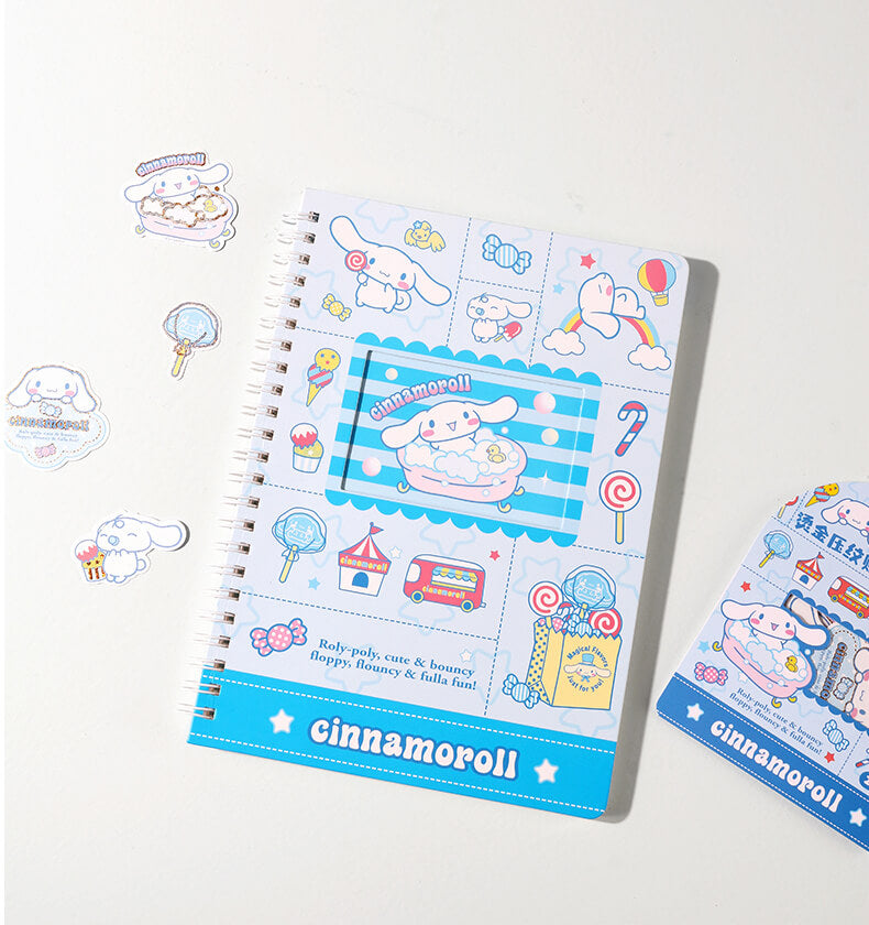 kawaii-cinnomoroll-loose-leaf-notebook-A5-in-blue