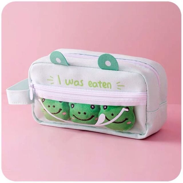 Kawaii Pet Charm Poms Pencil Case