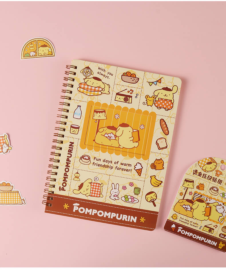 kawaii-sanrio-pompompurin-loose-leaf-notebook-A5