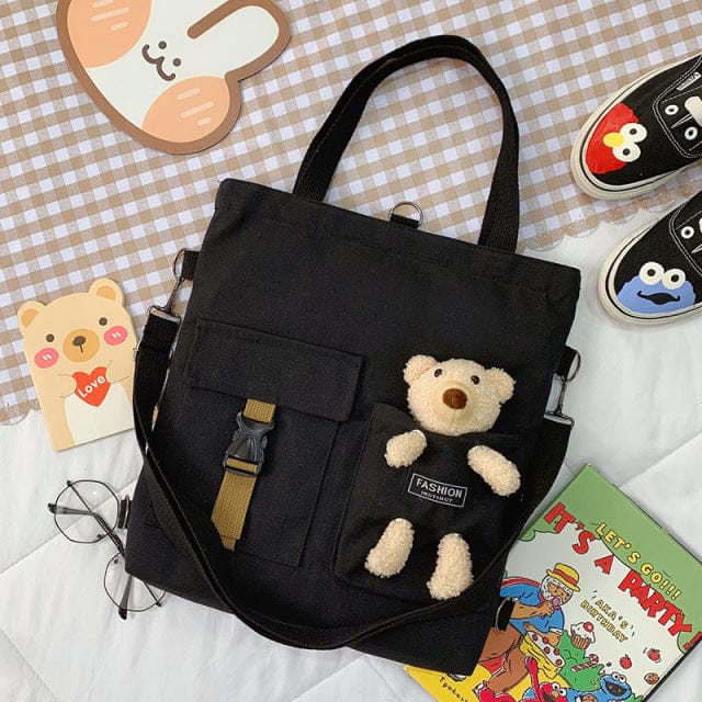     kawaii-travel-tote-shopping-bag-black-bear-pendant-bags-voystationery-26