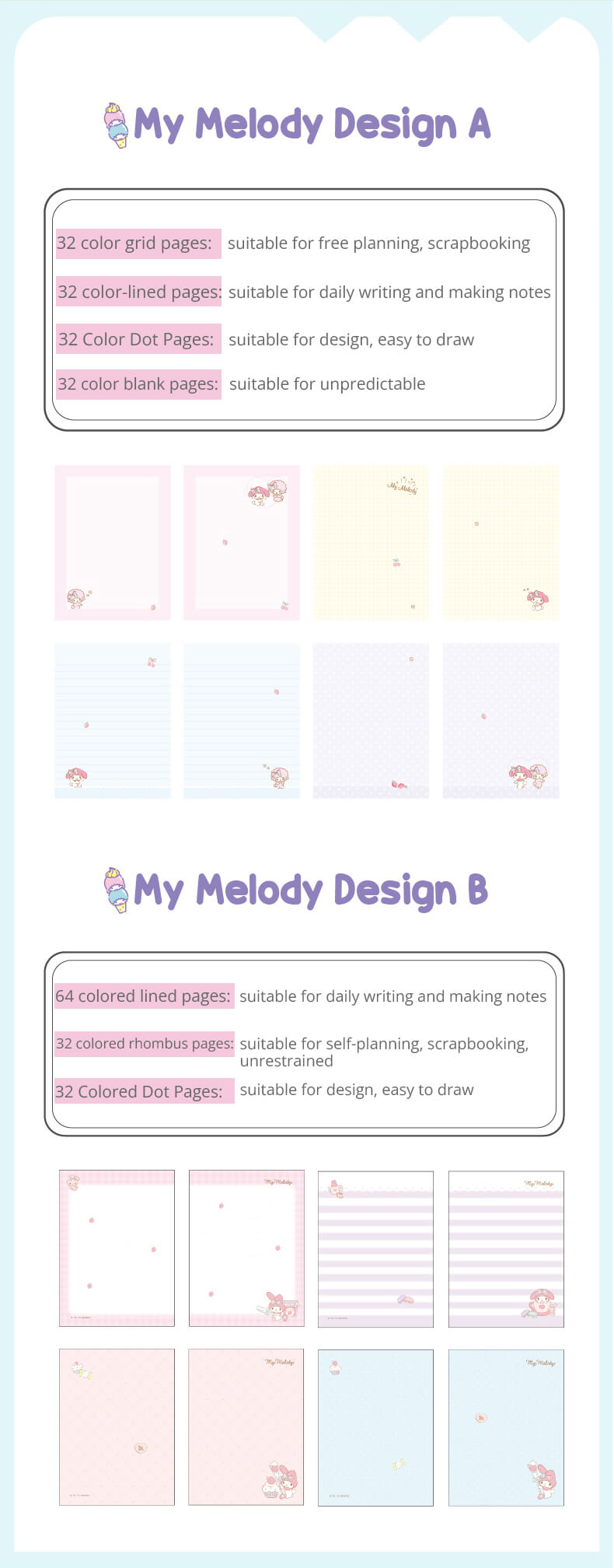 Squishy Notebook -- Melody Pink