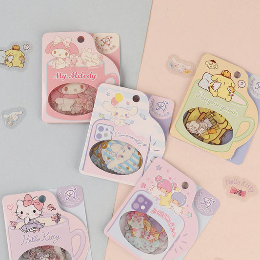 sanrio-mug-shaped-pack-waterproof-sticker-flakes