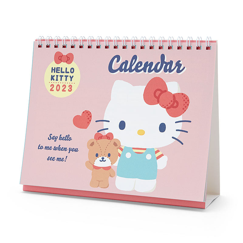 Japan Sanrio Characters Mix / Pochacoo / My Melody / Kuromi / Little Twin Stars / Hello Kitty / Keroppi / Gudetama / Tuxedo Sam / Pompompurin / Cinnamoroll 2023 Desk Calendar