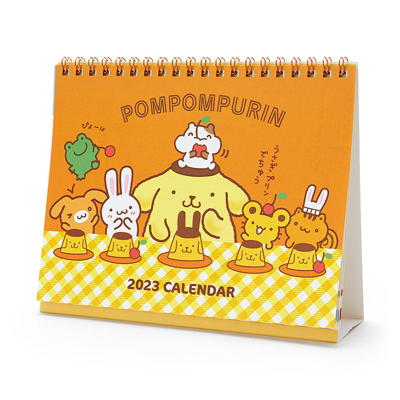 Japan Sanrio Characters Mix / Pochacoo / My Melody / Kuromi / Little Twin Stars / Hello Kitty / Keroppi / Gudetama / Tuxedo Sam / Pompompurin / Cinnamoroll 2023 Desk Calendar